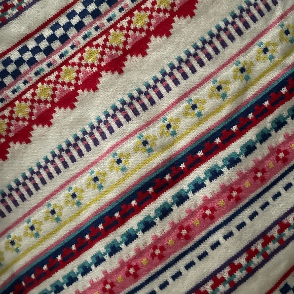 Gap crew neck brightly colored fair isle sweater size large - Picture 5 of 5